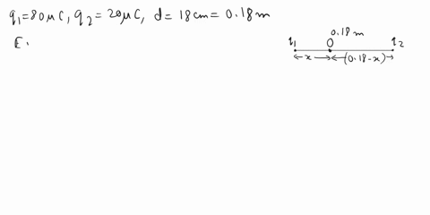 two-point-charges-80microcoulomb-and-20-micro-coulomb-are-placed-18cm-apart-find-the-position-where-the-electric-field-is-zero-65707