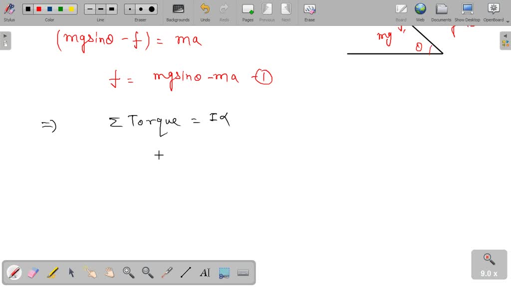 SOLVED A thin hollow sphere of radius 10 cm rolls down the inclined