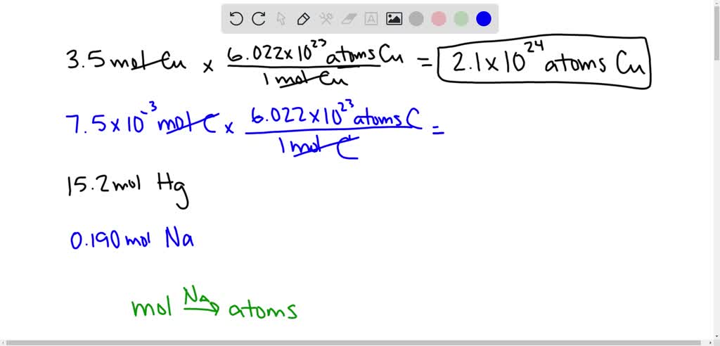 SOLVED: How many atoms are in each elemental sample? 3.5 mol Cu ...