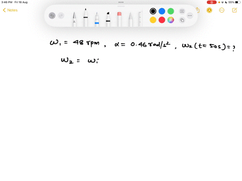 a-bicycle-wheel-is-rotating-at-48-rpm-when-the-cyclist-begins-to-pedal-harder-giving-the-wheel-a-constant-angular-acceleration-of-046-rads2-what-is-the-wheels-angular-velocity-in-rpm-50-s-la-46066