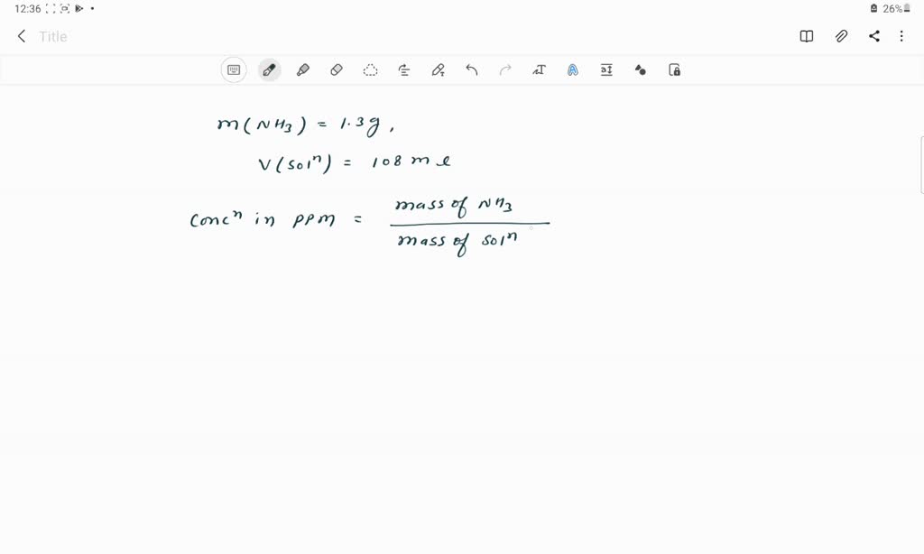SOLVED what is the concentration in parts per million (ppm) if 1.3 g