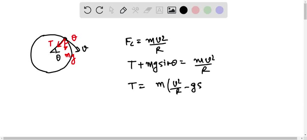 SOLVED: An object attached to the end of a string swings in the ...