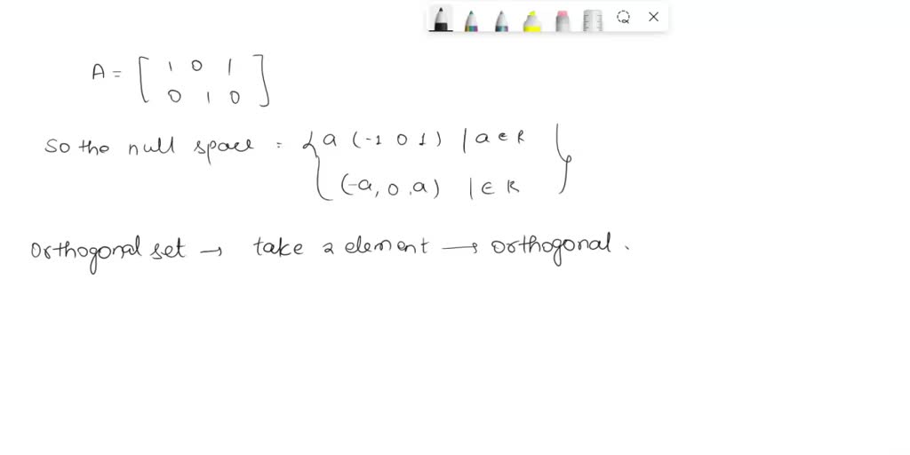 SOLVED I have to find the orthonormal basis of the null space of A. A is a 2x3 matrix with row
