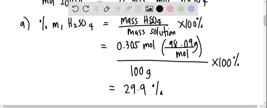 SOLVED: calculate thr density of h2so4 solution if its molality and ...