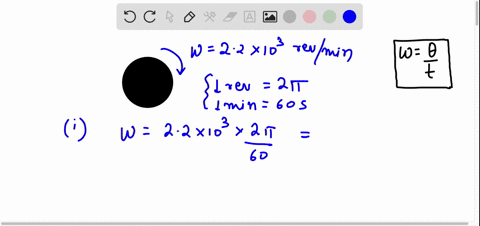 a-wheel-rotates-at-a-constant-rate-of-22-x-103-revmin-what-is-its-angular-velocity-in-radians-per-second-b-through-what-angle-does-it-turn-in-10-s-express-the-solution-in-radians-and-degrees-32816