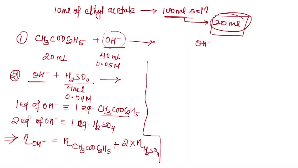 SOLVED: The ethyl acetate concentration in an alcoholic solution was ...