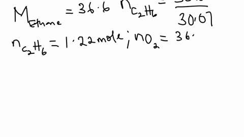 ethane-reacts-with-oxygen-to-form-carbon-dioxide-and-water-according-to-the-following-unbalanced-reaction-c2h6-g-o2-g-co2-g-h2o-g-if-we-start-with-366-g-of-ethane-and-365-g-of-oxygen-how-man-93605