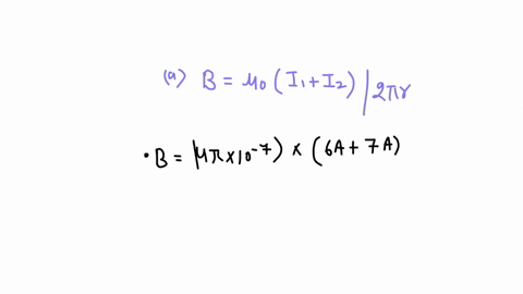 point-three-long-straight-wires-are-located-at-the-corners-of-an-equilateral-triangle-of-side-l-25-cm-as-shown-in-the-figure-above-i1-6-a-12-7a13-4-a-a-what-tne-magnetic-field-due-to-1-and-i-17748