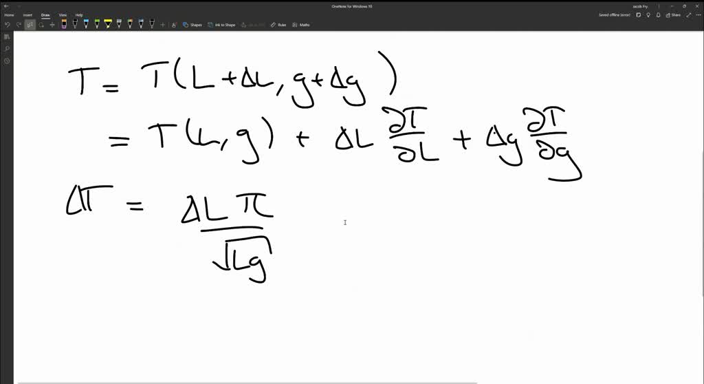 SOLVED: The period T of simple pendulum, with small oscillations is ...