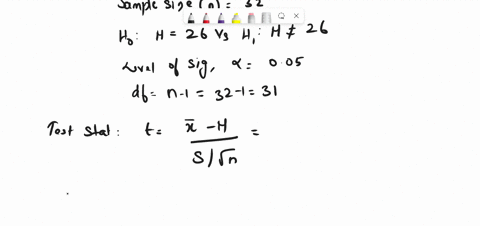a-sample-mean-sample-size-and-sample-standard-deviation-are-provided-below-use-the-one-mean-t-test-to-perform-the-required-hypothesis-test-at-the-5-significance-level-x-24-4n-32-ho-26-ha-26-67397