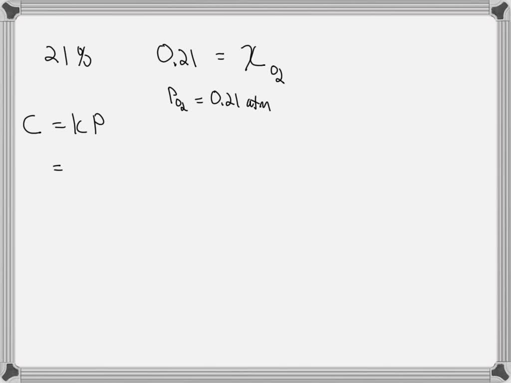 SOLVED: Calculate the concentration of oxygen dissolved in water at 298 ...