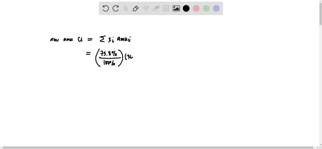 Solved: Consider Chlorine, Which Occurs As A Mixture Of Two Isotopes 