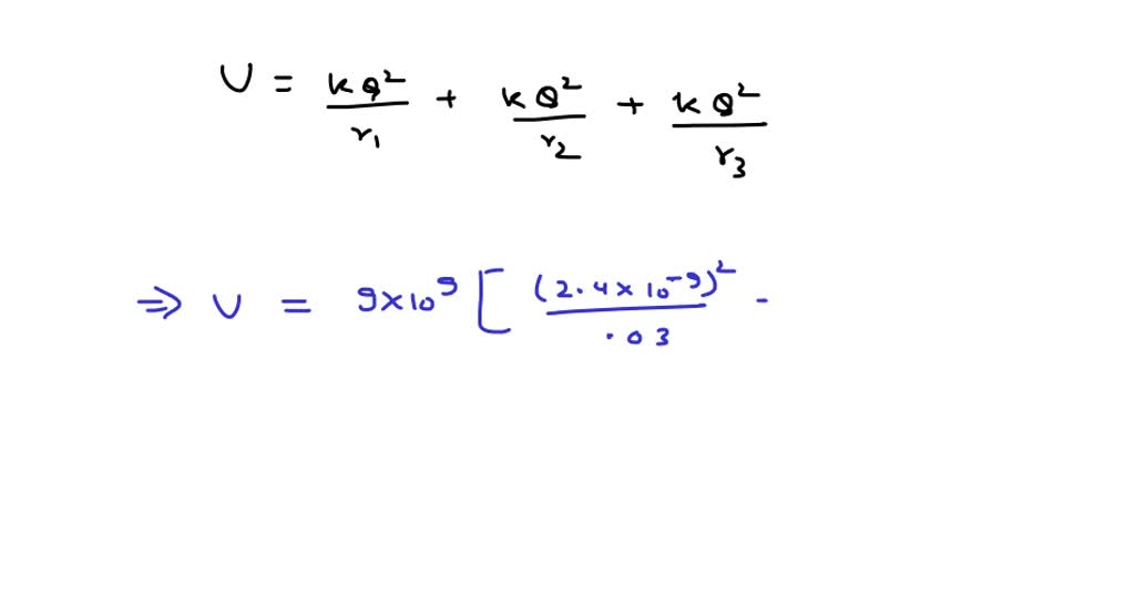 SOLVED 'Consider the group of three +2.4 nC point charges shown in the