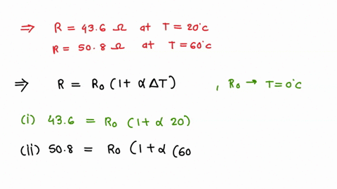 a-resistor-has-a-resistance-of-436-ohm-at-20c-and-508-ohm-at-60c-determine-the-temperature-coefficient-of-resistance-of-aluminium-at-0pc-its-resistance-at-oc-and-at-40c-79274