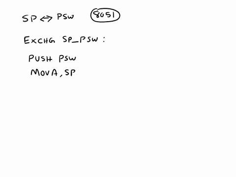 7-write-an-8051-program-to-exchange-the-contents-of-the-stack-pointer-sp-and-the-flag-register-psw-38988