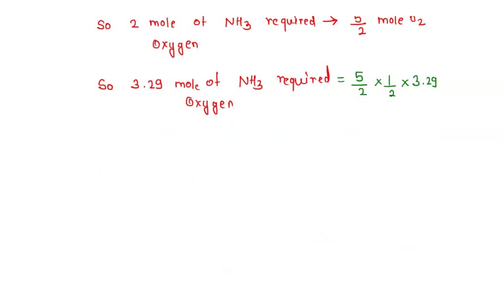 SOLVED: ammonia reacts with oxygen gas to form nitrogen monoxide and ...