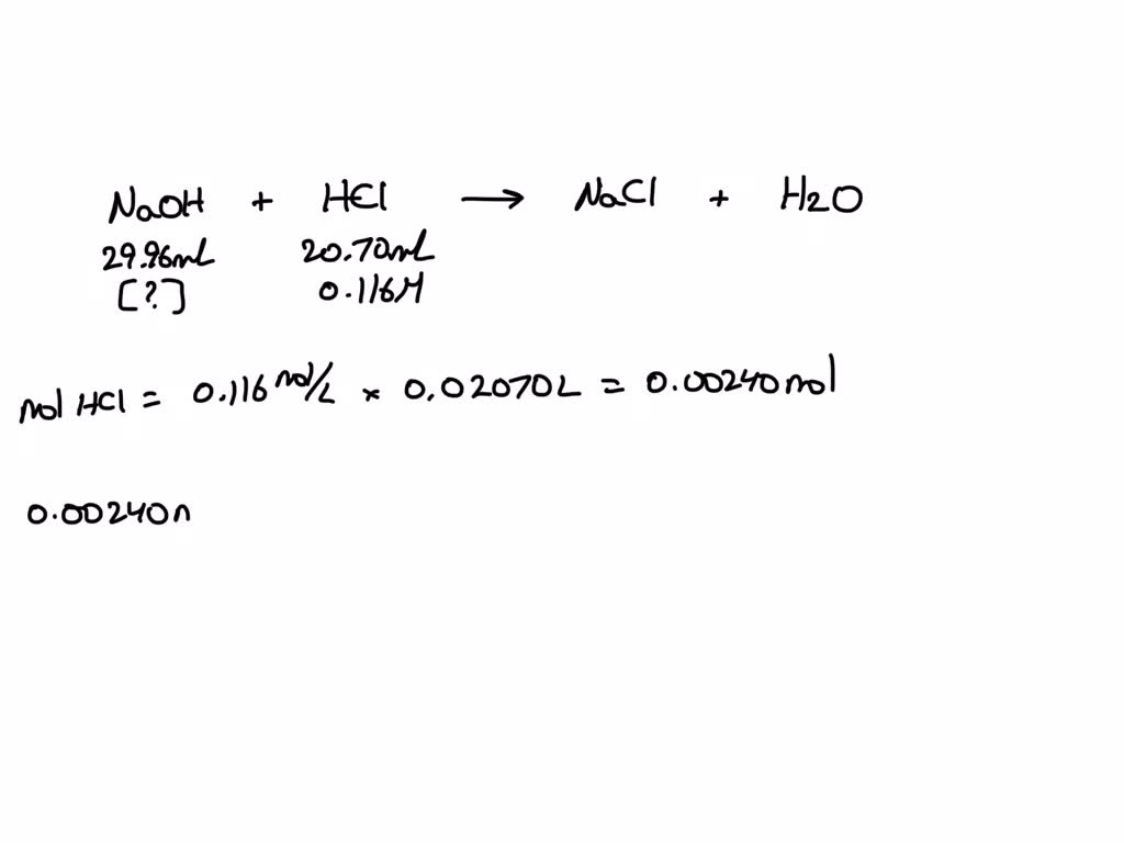 SOLVED: 8 d Introduction to Volumetric Analysis 26.23 mL of NaOH is ...