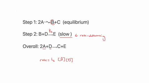 consider-the-mechanism-step-1-2abc2abc-equilibrium-step-2-bdebde-slow-overall-2adce2adce-determine-the-rate-law-for-the-overall-reaction-where-the-overall-rate-constant-is-represented-as-k-r-64468