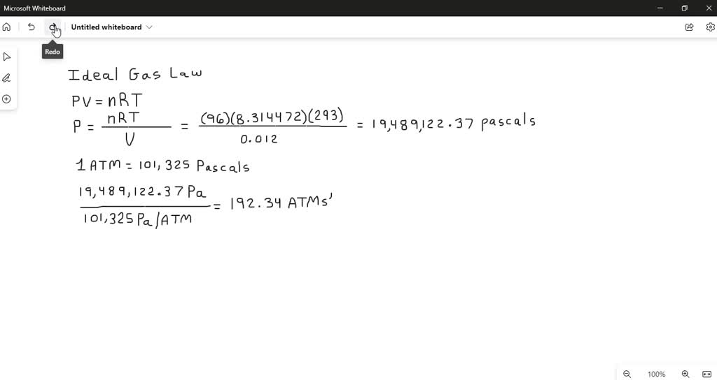 SOLVED (III) How well does the ideal gas law describe the pressurized