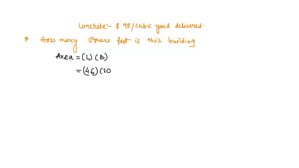 SOLVED How many square feet is this building? How many cubic yards of