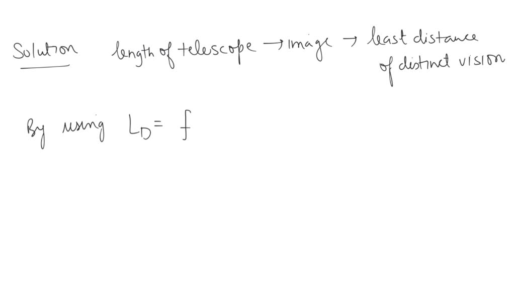 SOLVED The focal lengths of the lenses of an astronomical telescope