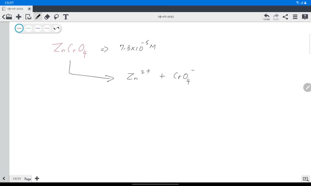 SOLVED At a certain temperature, the solubility of zinc(I) chromate is