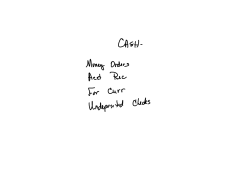 cash-may-not-includemultiple-choicemoney-ordersaccounts-receivableforeign-currencyundeposited-customer-checks