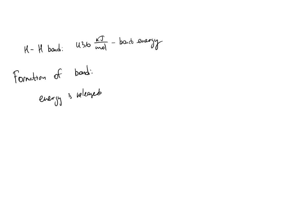 SOLVED: The H-H bond energy is 436 kJ*mol-1. The formation of this bond ...