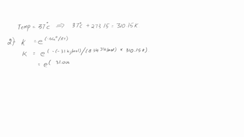 the-dg-for-the-hydrolysis-of-atp-to-adp-pi-is-approximately-31kjmole-calculate-the-equilibrium-constant-for-this-reaction-r-8314-jkmole-at-the-cellular-temperature-of-37c-if-the-cellular-con-48231