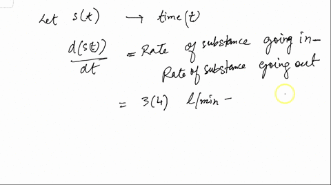 differential-equations-question-a-tank-contains-1800-l-of-pure-water-solution-that-contains-006-kg-of-sugar-per-liter-enters-the-tank-at-the-rate-7-lmin-and-is-thoroughly-mixed-into-it-the-n-57185