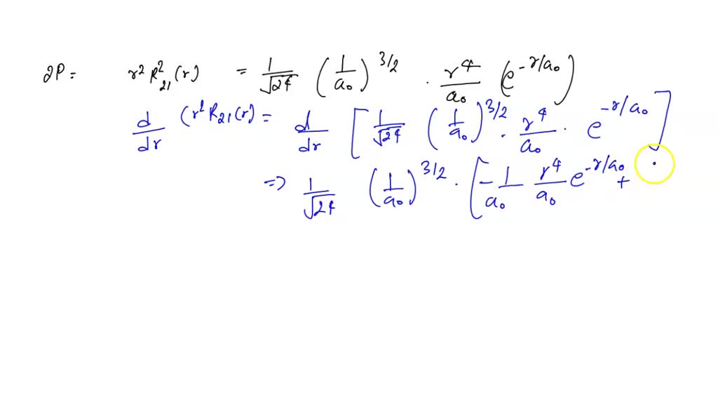 SOLVED: Calculate the distance from the nucleus for which the radial ...