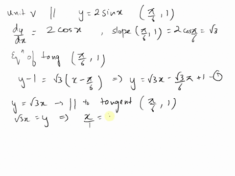 find-the-unit-vectors-that-are-paralleb-to-the-tangent-line-to-the-curve-sinx-at-the-point-16-1-enter-your-answer-a5-comma-separated-list-of-vectors-cos-sin-b-find-the-unit-vectors-that-are-95083
