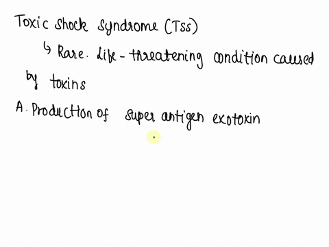 for-toxic-shock-syndrome-the-main-cause-for-severe-complications-and-symptoms-is-production-of-super-antigen-exotoxin-production-of-m-protein-production-of-membrane-disruption-exotoxin-produ-88968