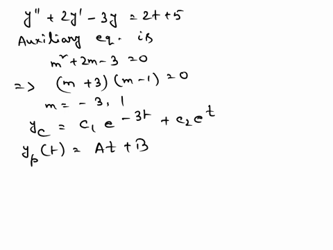 use-undetermined-coefficients-to-find-the-particular-solution-to-2y-3y-2t-5-ypt-34942