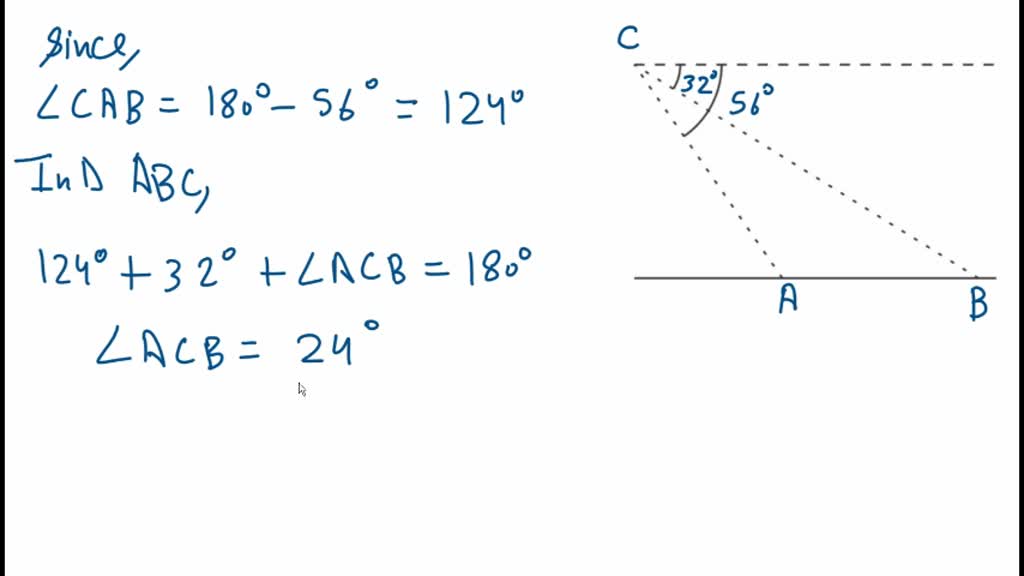 A pilot is flying over a straight highway. He determines the angles of