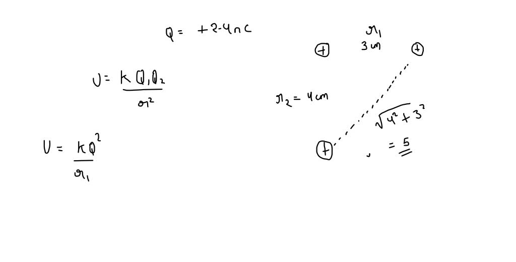 SOLVED Consider the group of three +2.4 nC point charges shown in the