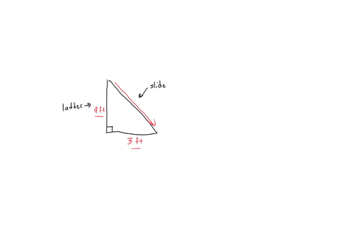 geometry-q1-pythagorean-theorem-f55-rita-is-playing-on-the-slide-over-and-over-she-climbs-the-9-foot-ladder-goes-down-the-slide-and-walks-3-feet-to-get-back-to-the-ladder_-how-far-does-rita-48434