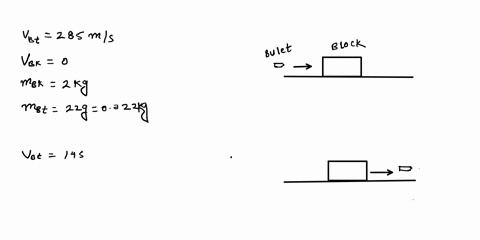 a22-g-bullet-traveling-285-ms-penetrates-20-kg-block-of-wood-and-emerges-going-145-ms-part-a-if-the-block-is-stationary-on-frictionless-surface-when-hit-how-fast-does-it-move-after-the-bulle-10187