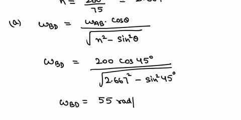 problem-33-in-the-engine-system-shown-the-crank-ab-has-conatant-counterclockwise-angular-velocity-of-200-radls_-assutne-that-ab-7bmnm-and-bd-200-for-the-crank-position-indicated-determine-th-57983