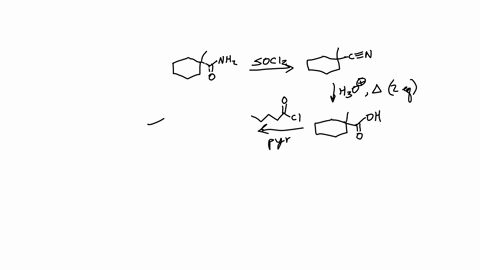 8-2-points-a-predict-the-product-at-each-step-of-the-following-synthesis-b-draw-the-detailed-stepwise-mechanism-for-the-reaction-showing-all-intermediate-products-at-each-step-1-mathrmsocl_2-2-mathr-2
