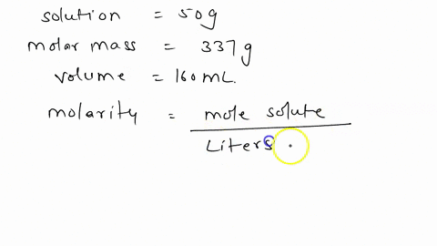 what-is-the-molarity-of-a-solution-that-contains-500-g-of-vitamin-b1-hydrochloride-molar-mass-337-gmol-in-160-ml-of-solution-53816