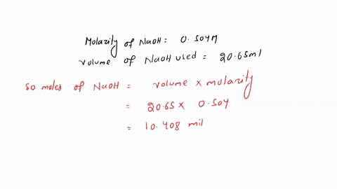 a-125-ml-sample-of-vinegar-containing-acetic-acid-was-titrated-using-0504-m-naoh-solution-the-titration-required-2065-ml-of-the-base-what-was-the-molar-concentration-of-acetic-acid-in-the-vi-68322