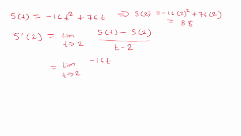 a-projectile-is-fired-vertically-upward-into-the-air-its-position-in-feet-above-the-ground-after-t-seconds-is-given-by-the-function-st-shown-below-use-limits-to-determine-the-instantaneous-v-72885