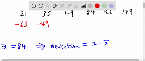a-group-of-data-items-and-their-mean-are-given-213549-84-126-189-mean-84-find-the-deviation-from-the-mean-for-each-of-the-data-items-find-the-sum-of-the-deviations-in-part-a-type-the-deviati-00898