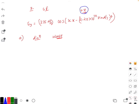 1-the-y-component-of-the-electric-field-of-an-electromagnetic-wave-traveling-in-the-x-direction-through-vacuum-obeys-the-equation-ey-375-nc-coskx-220-1014-radst-c-3-108-ms-a-what-is-the-dire-83347