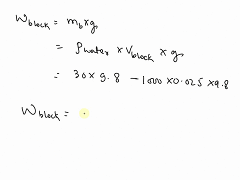 a-block-of-mass-30-kg-and-volume-0025-m3-is-allowed-to-sink-in-water-as-shown-a-circular-rod-5-m-long-and-25-cm2-in-cross-section-is-attached-to-the-weight-and-also-to-the-wall-if-the-rod-ma-57905