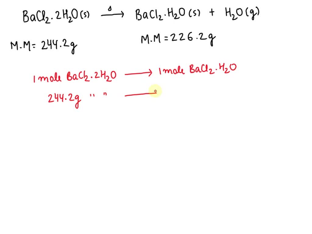 SOLVED: Hydrates are ionic compounds that contain water molecules that
