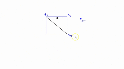 three-equal-charges-are-placed-on-the-three-corners-of-a-square-if-the-force-between-q1-and-q2-is-f12-and-that-between-q1-and-q3-is-f13-the-ratio-of-magnitudes-13-12-f-f-is-70798