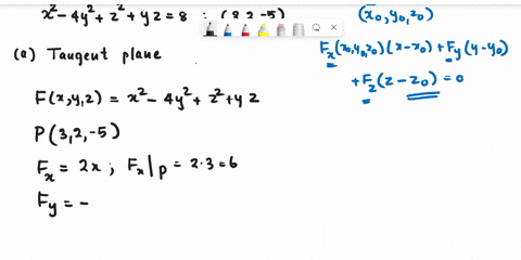 find-equations-of-the-following-x2-4y2-22-yz-8-3-2-5-a-the-tangent-plane-6x-2ly-8z-16-b-parametric-equations-of-the-normal-line-to-the-given-surface-at-the-specified-point-enter-your-answer-35003