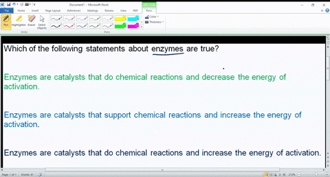 which-of-the-following-statements-about-enzymes-are-true-enzymes-are-catalysts-that-do-chemical-reactions-and-decrease-the-energy-of-activation-enzymes-are-catalysts-that-support-chemical-reactions-an